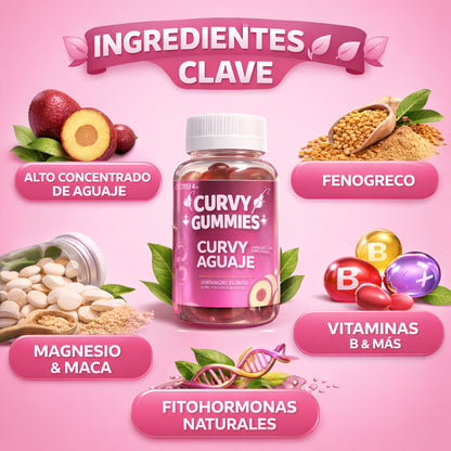 🍑 Curvy Gummies™ | El Secreto Natural para unas Curvas de Ensueño