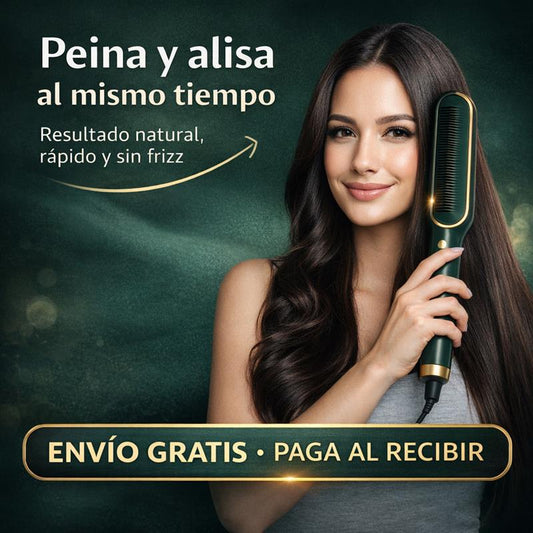 Cepillo Alisador Profesional IONIC- Cabello Suave, Sedoso en Minutos y sin Daños
