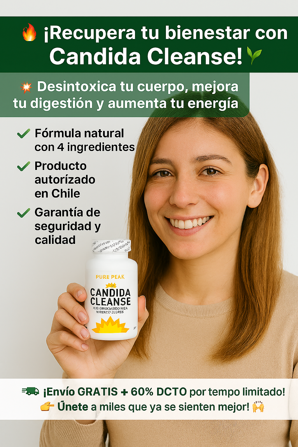 Apoyo Natural para Combatir el exceso de CANDIDA y recuperar tu bienestar digestivo